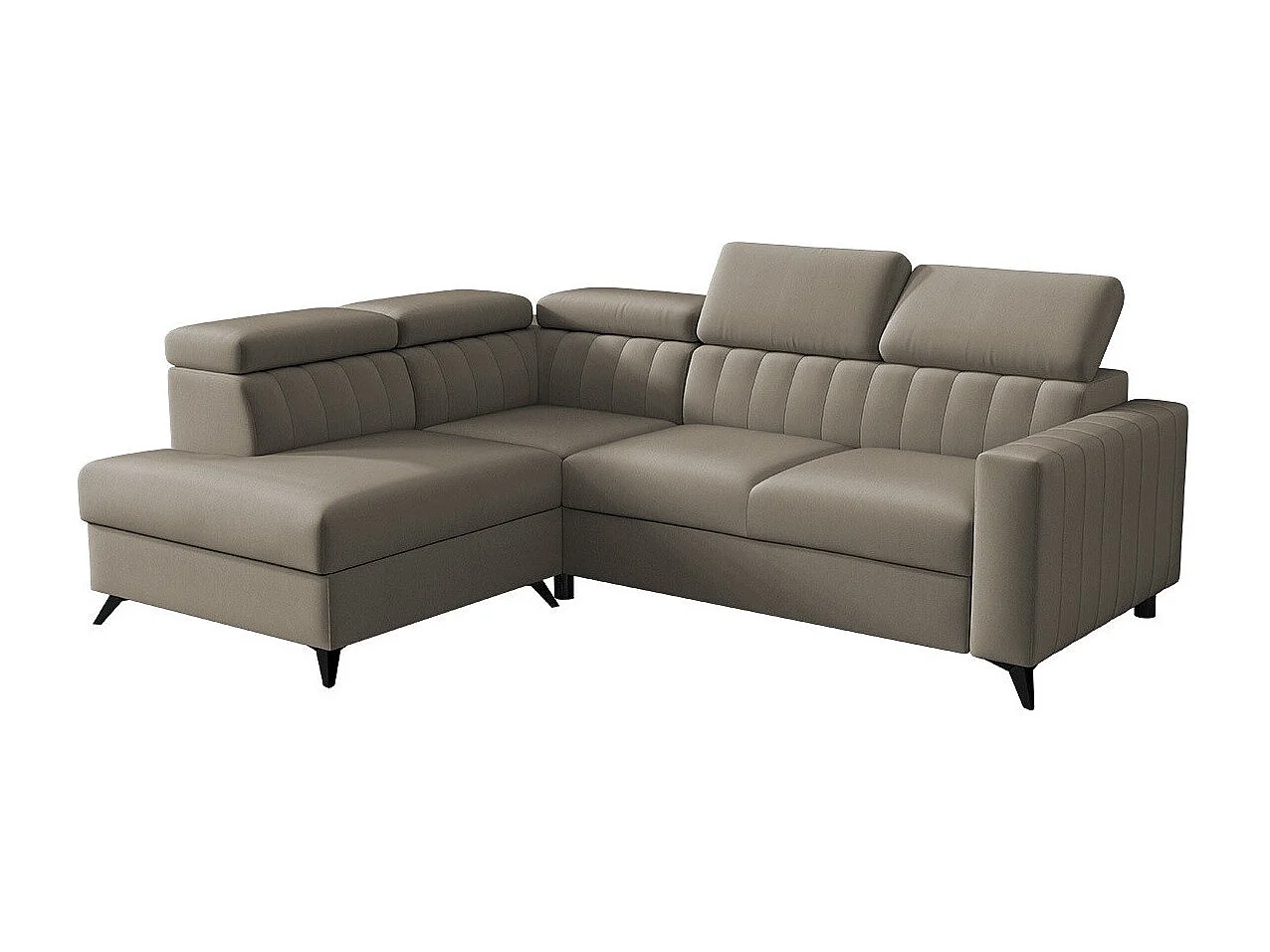 Sofá de canto Columbus 202, Castanho claro, Funcionalidade de dormir