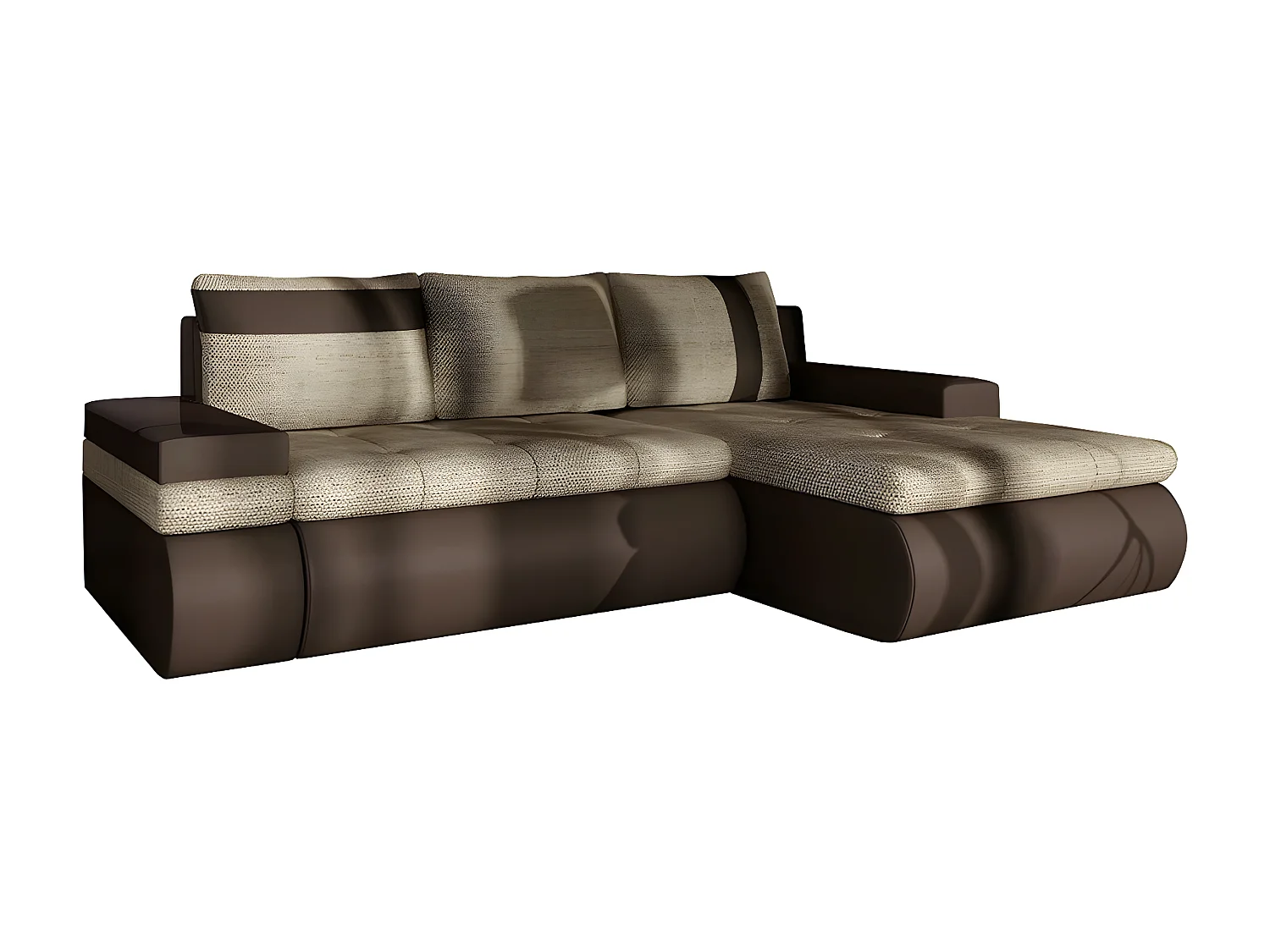 Sofá rinconero Temple 101, Marrón, Función de descanso, Almacenaje, 245x182x90cm