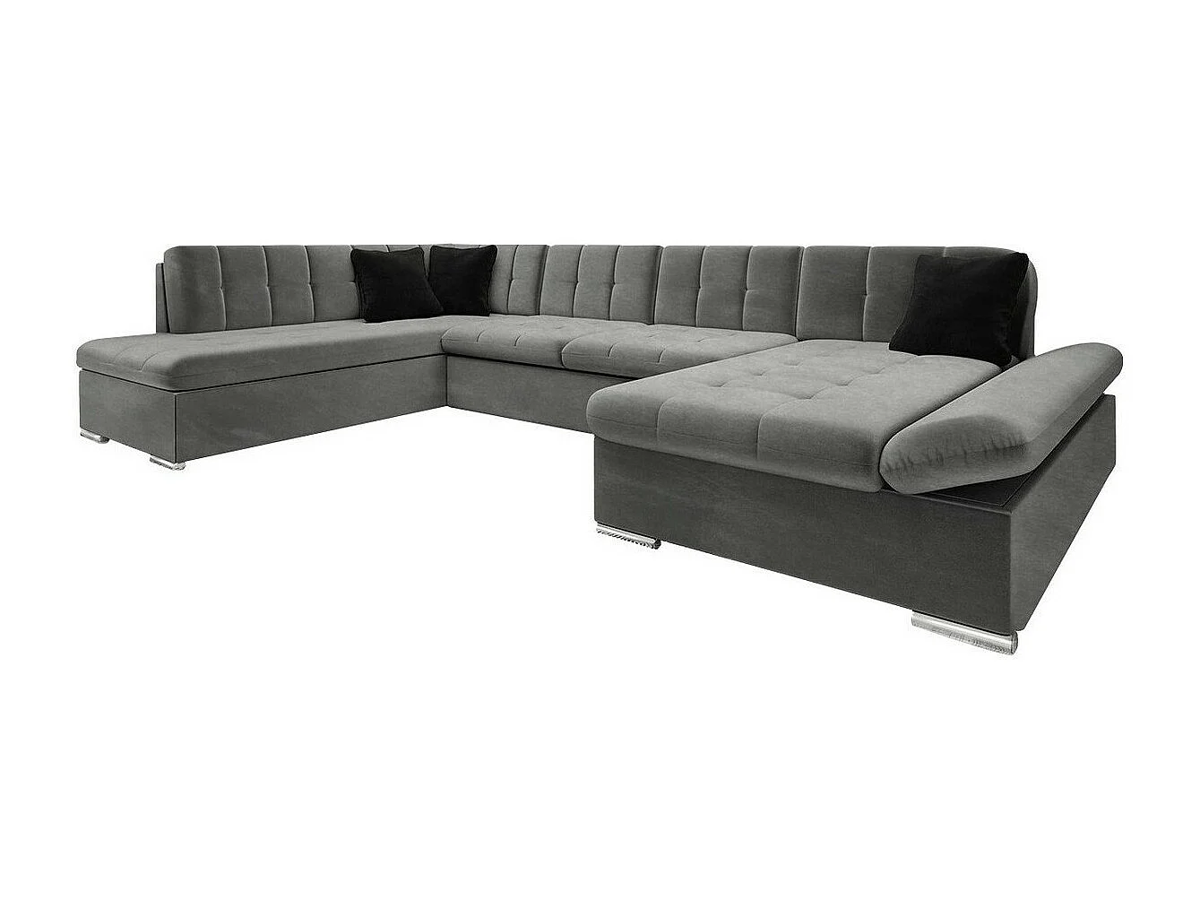 Canapé d'angle Comfivo 150, Gris, Disponible, 345x205x76cm