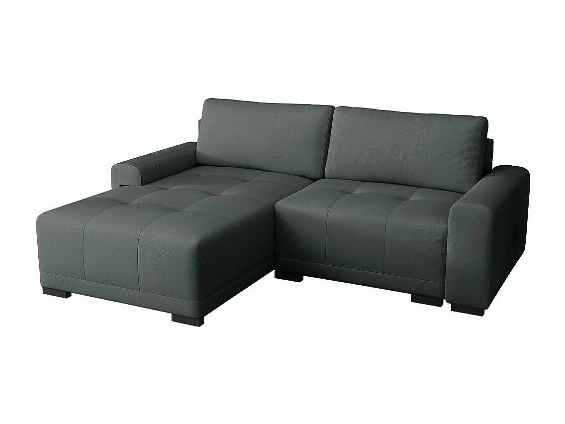 Sofá rinconero Columbus 183, Gris, Función de descanso, Almacenaje, 237x180x75cm