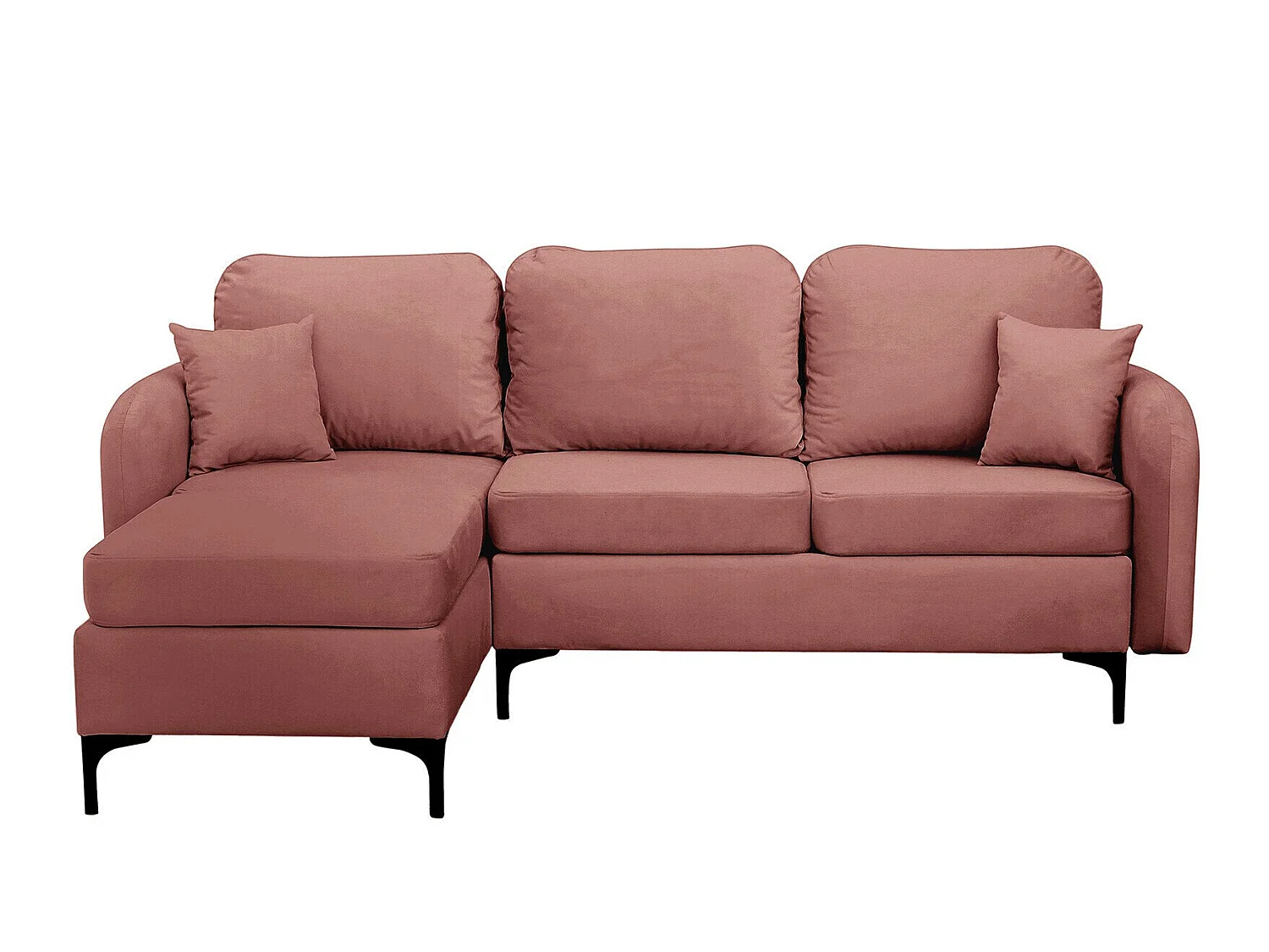 Sofá rinconero Torlua 103, Rosa, Función de descanso, Almacenaje