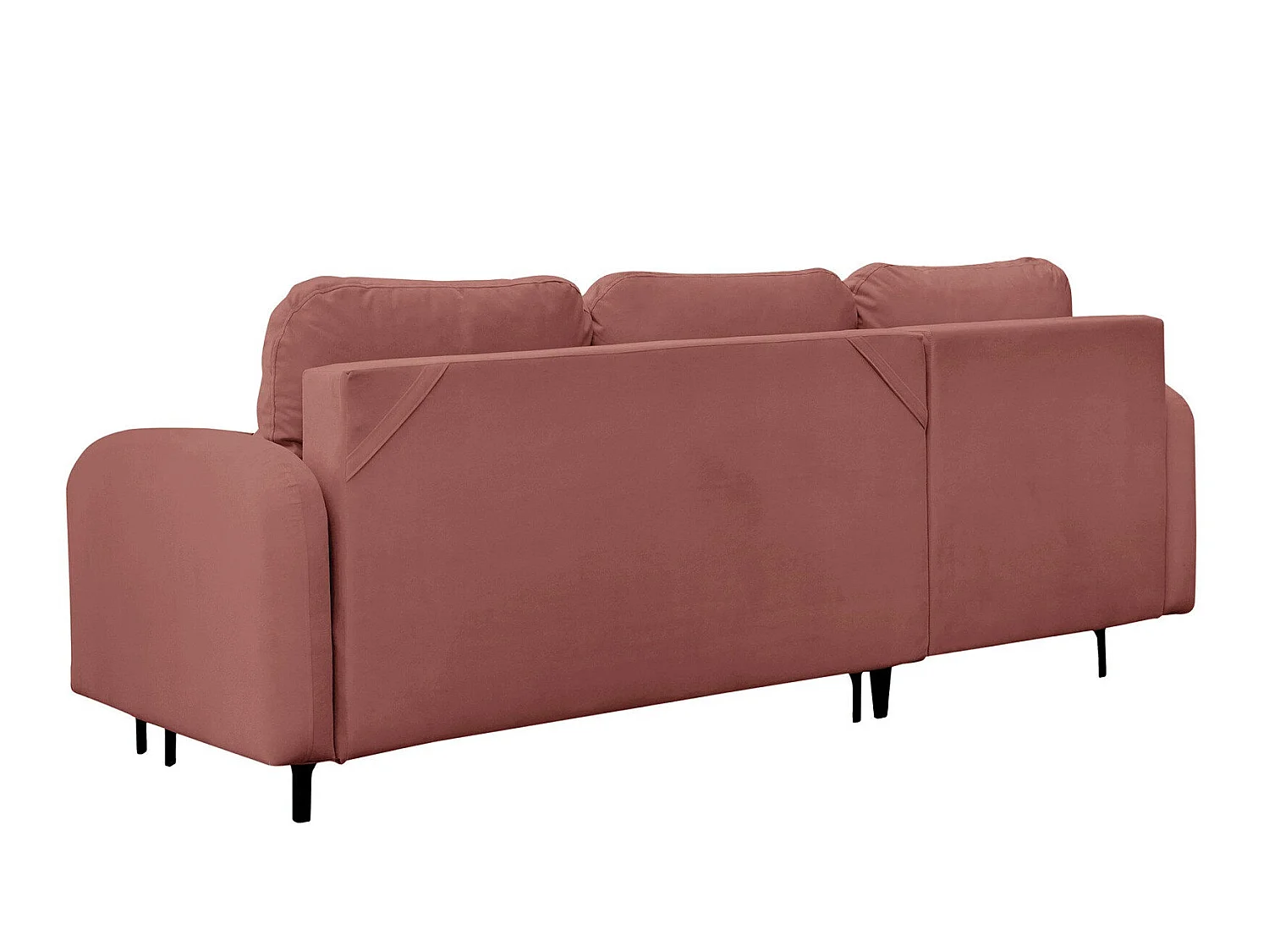 Sofá rinconero Torlua 103, Rosa, Función de descanso, Almacenaje