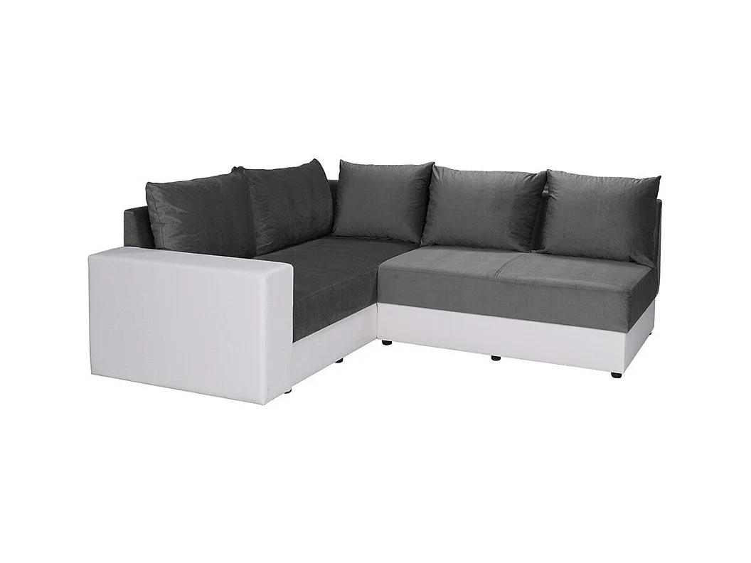 Canapé d'angle Providence 120, Gris, 209x188x84cm