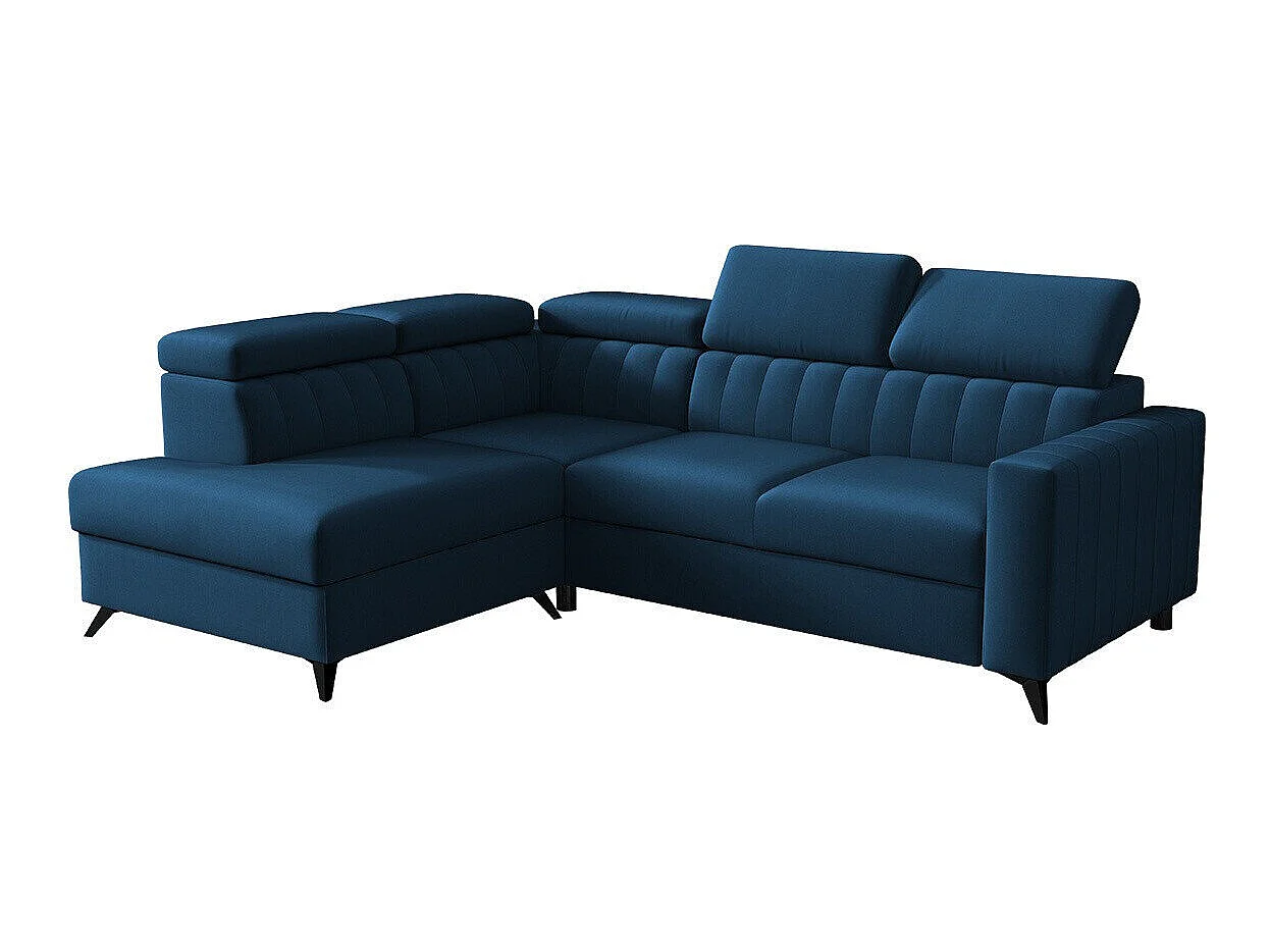Sofá rinconero Columbus 202, Azul, Función de descanso, Almacenaje