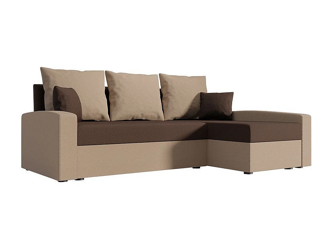 Sofá rinconero Memphis 122, Marrón, Función de descanso, Almacenaje, 232x139x83cm