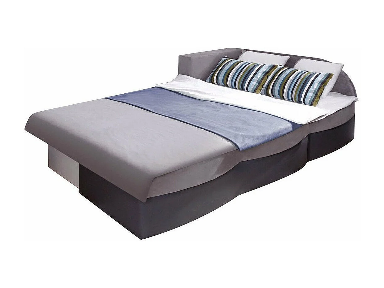 Canapé d'angle Providence 112, Gris, Disponible, 202x145x86cm