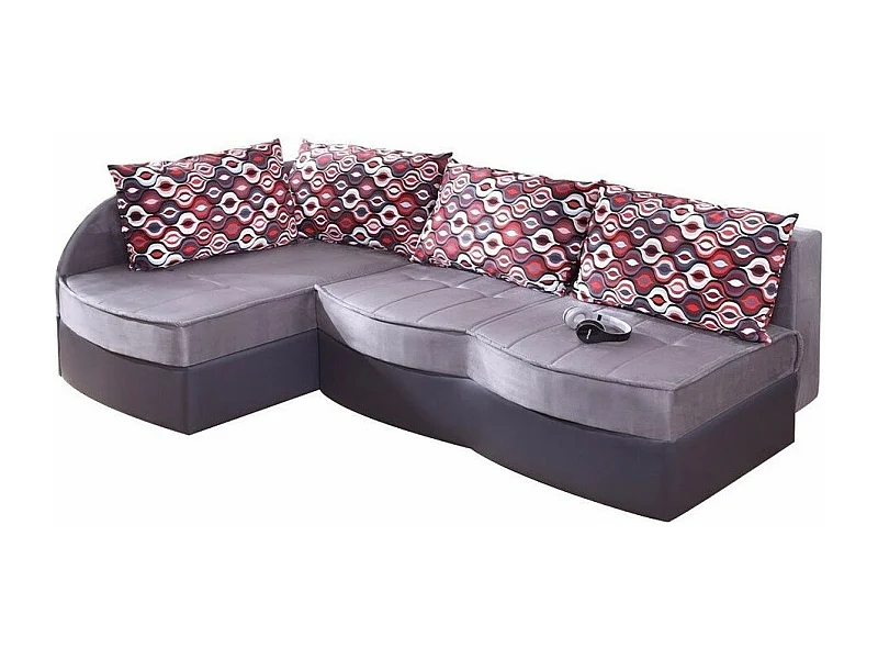 Canapé d'angle Providence 112, Gris, Disponible, 202x145x86cm