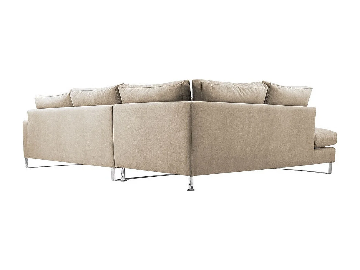 Canapé d'angle Kingsport 112, Brun clair, 314x224x90cm