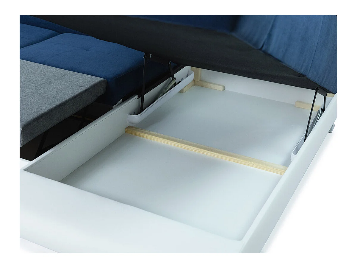 Canapé d'angle Comfivo 138, Jaune, Fonction de couchage, Boîte de literie, 345x202x71cm