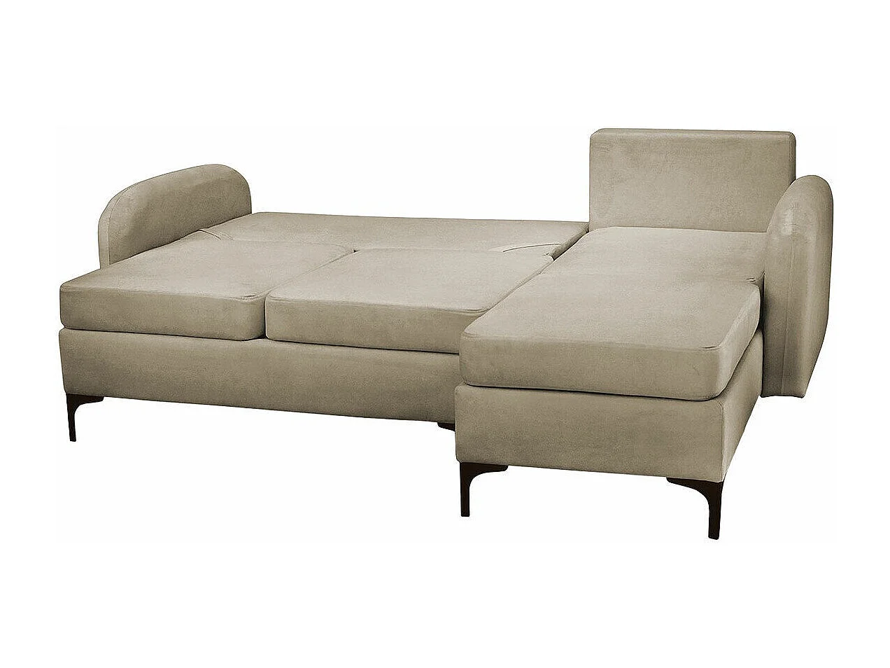 Canapé d'angle Torlua 103, Vert, Fonction de couchage, Boîte de literie, 225x172x96cm