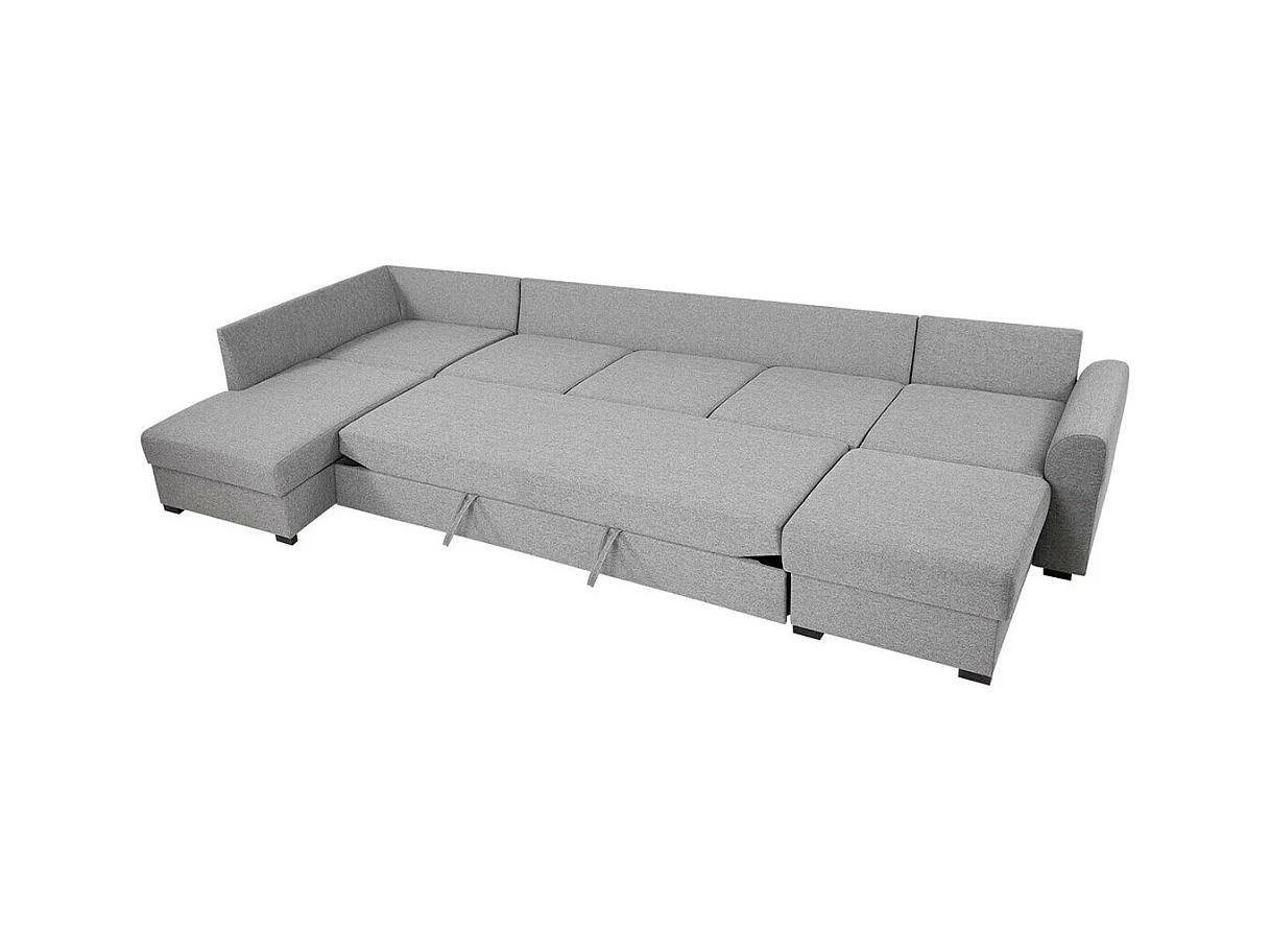 Canapé d'angle Comfivo 191, Rouge, Fonction de couchage, Boîte de literie, 370x186x85cm