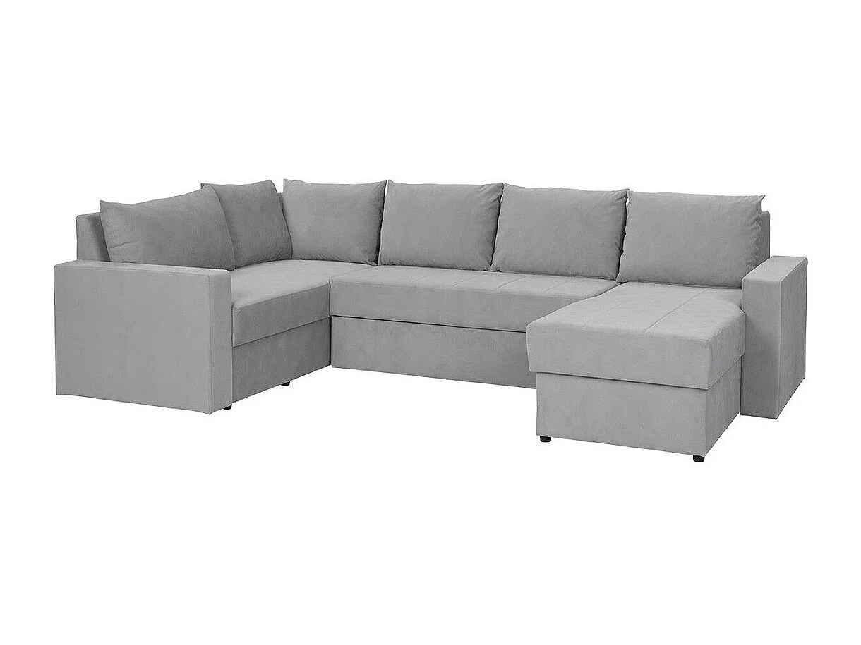 Canapé d'angle Providence 144, Gris, Fonction de couchage, Boîte de literie, 300x188x89cm