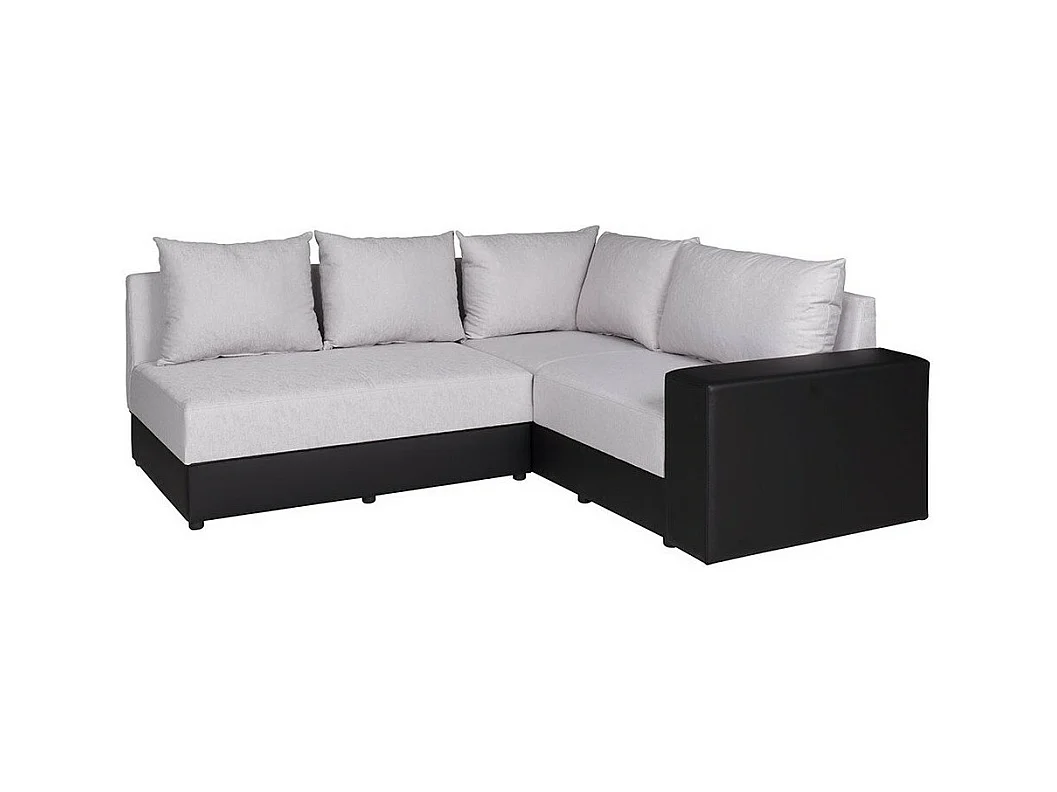 Canapé d'angle Providence 120, Gris, 209x188x84cm