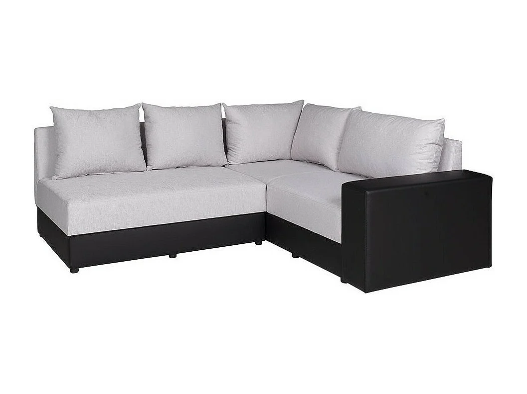 Canapé d'angle Providence 120, Gris, 209x188x84cm