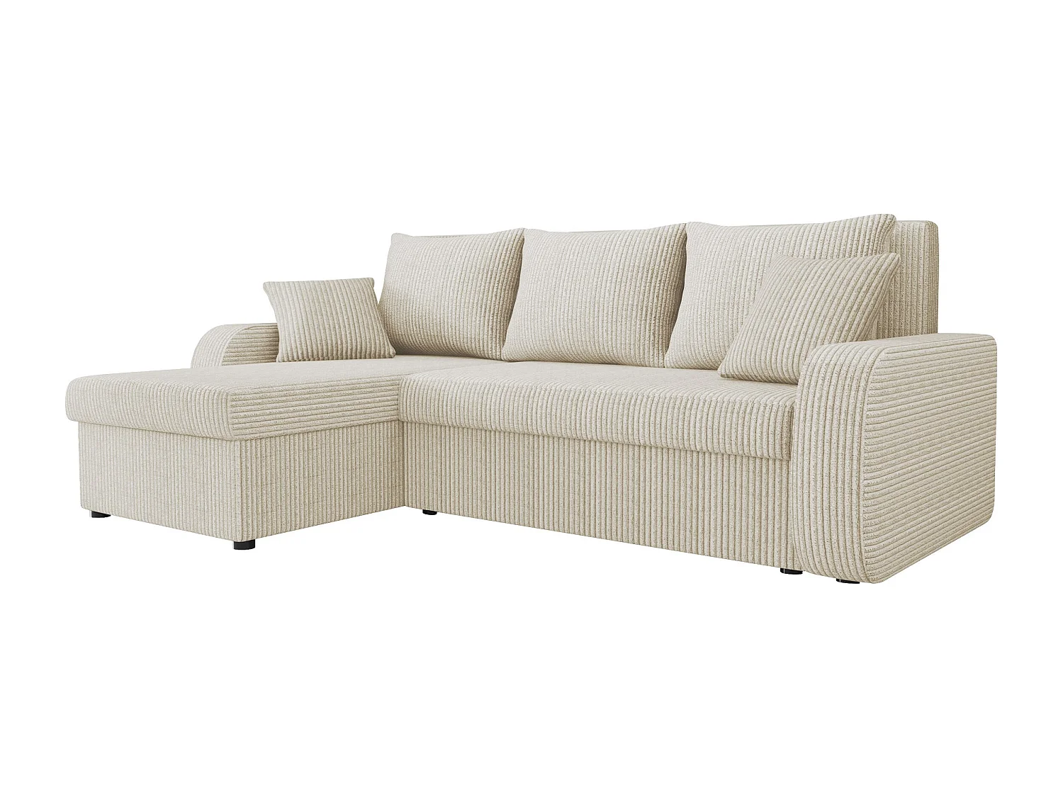 Canapé d'angle Comfivo Melissa I, Crème, Disponible, 238x147x80cm