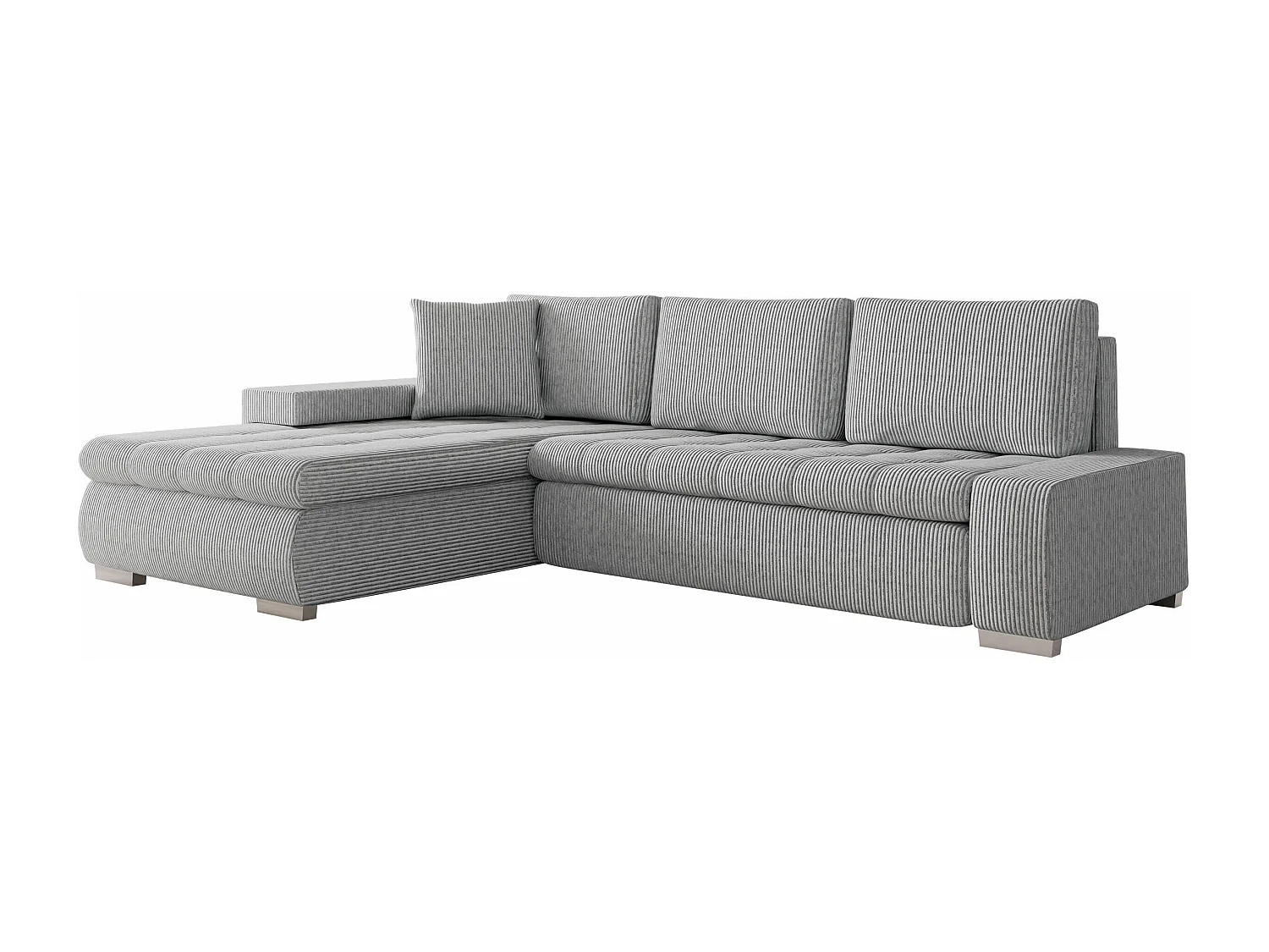 Divano angolare Comfivo 112, Grigio, Con, 265x185x85cm