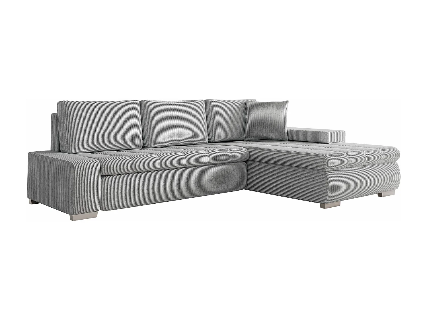Divano angolare Comfivo 112, Grigio, Con, 265x185x85cm
