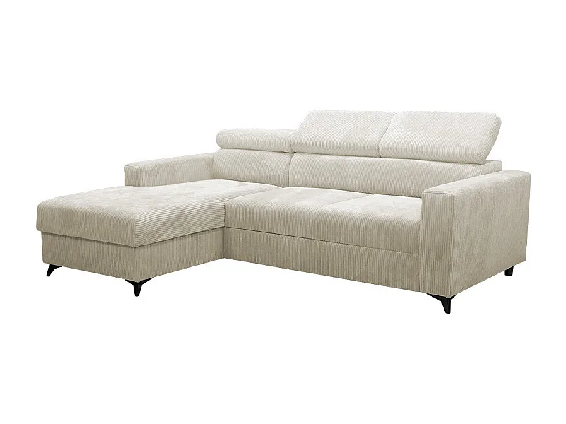 Sofá rinconero Columbus 191, De color marrón claro, Función de descanso, Almacenaje, 82cm