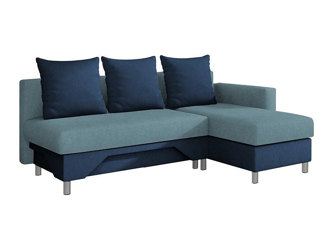 Sofá rinconero Akron 100, Azul, Función de descanso, Almacenaje