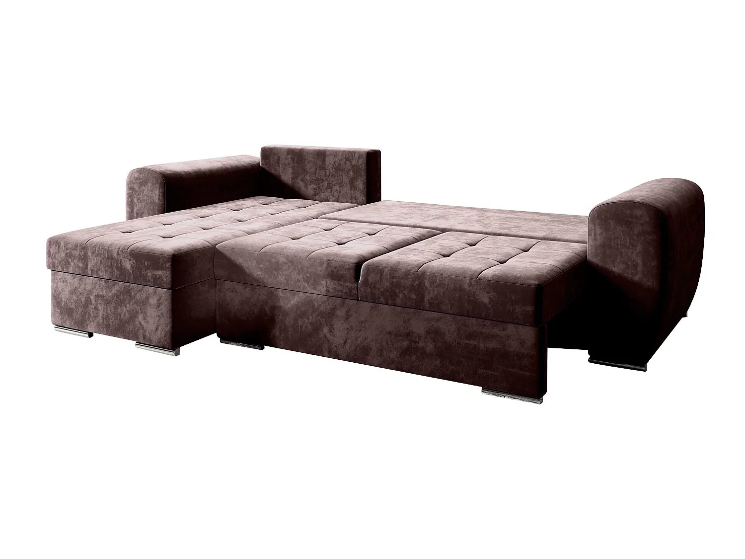 Sofá rinconero Muncie 109, Negro, Función de descanso, Almacenaje