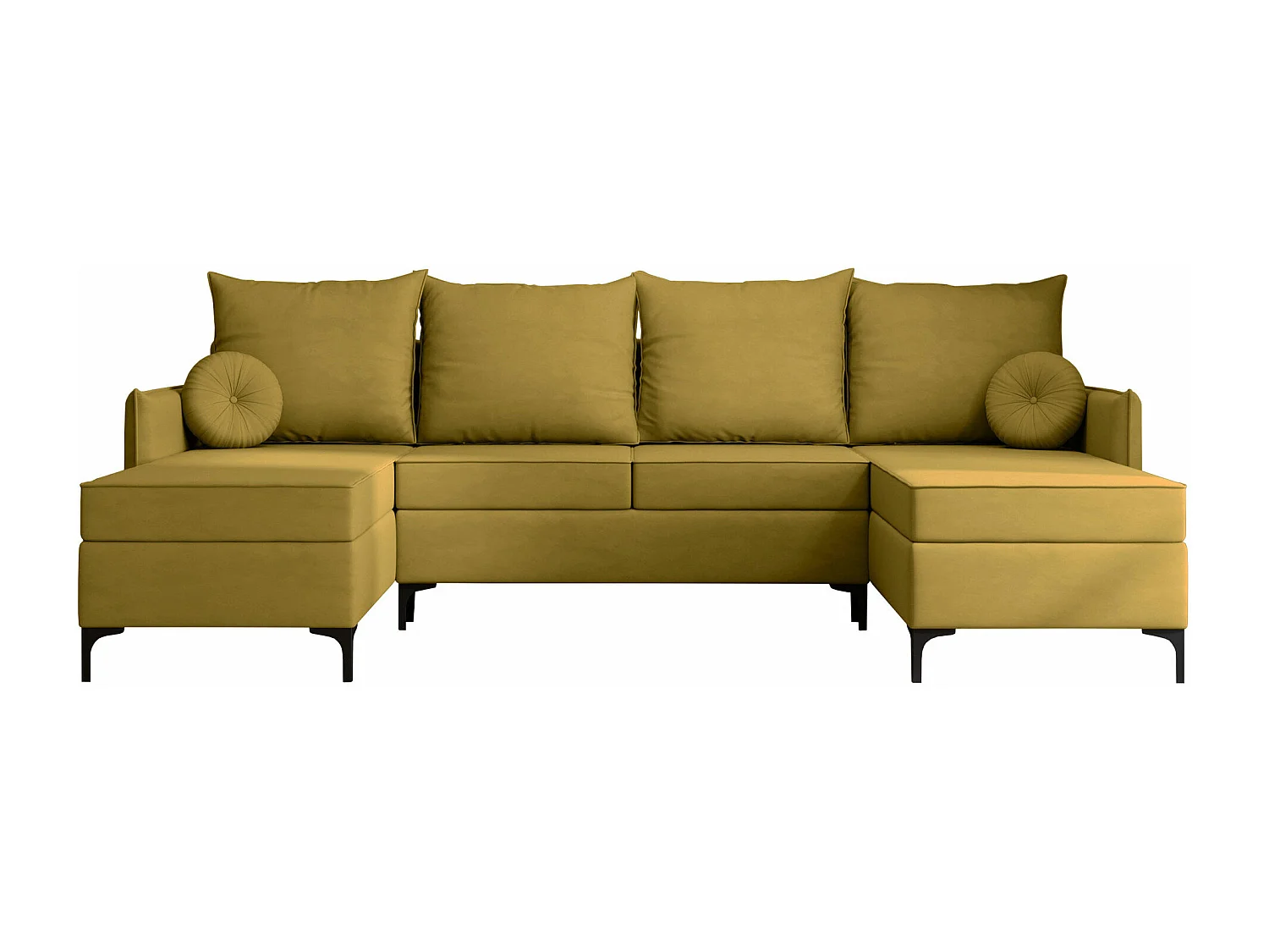 Canapé d'angle Clovis 111, Jaune, Disponible, 281x168x101cm