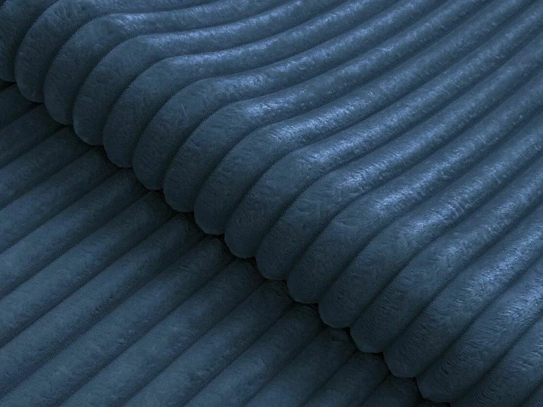 Sofá rinconero Columbus 204, Azul, Función de descanso, Almacenaje, 237x180x90cm