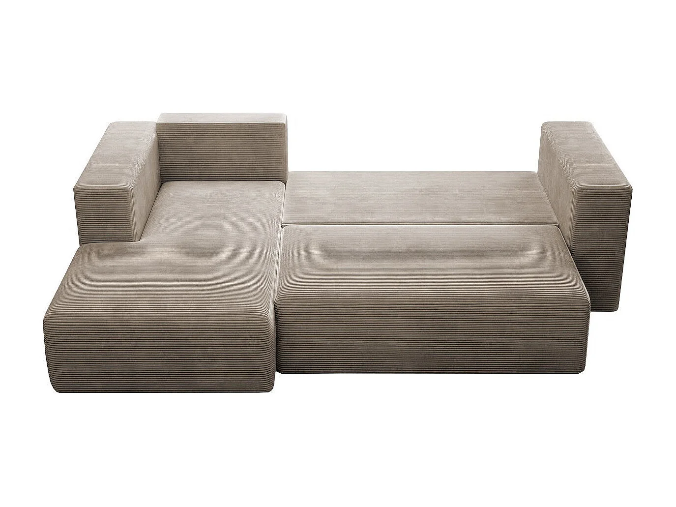 Sofá rinconero Arvada 116, Amarillo, Función de descanso, Almacenaje, 255x161x91cm