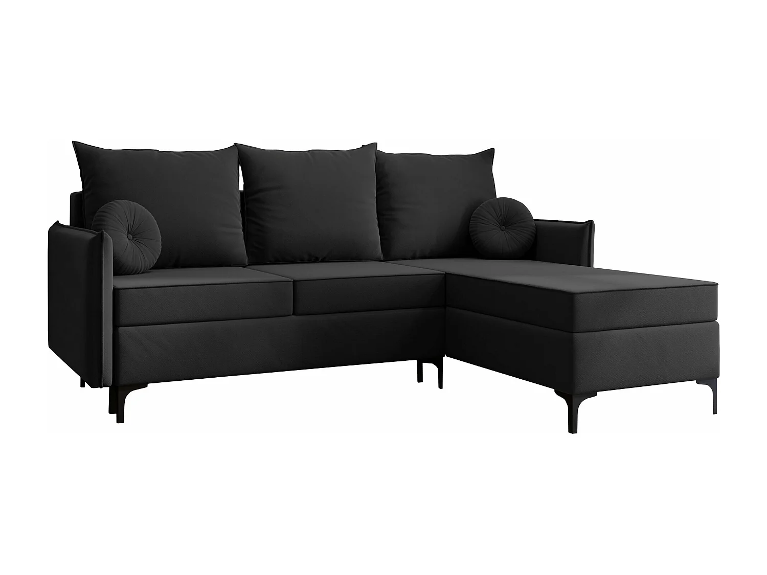 Sofá rinconero Clovis 112, Gris, Función de descanso, Almacenaje, 213x168x101cm