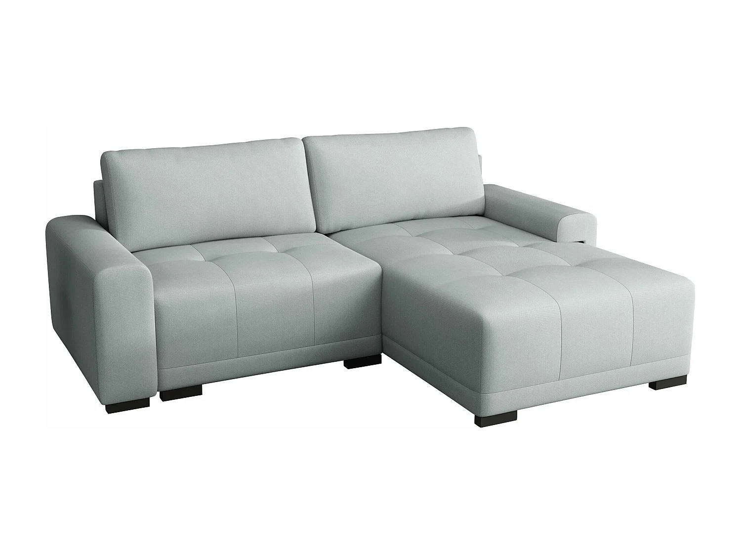 Sofá rinconero Columbus 183, Gris, Función de descanso, Almacenaje, 237x180x75cm