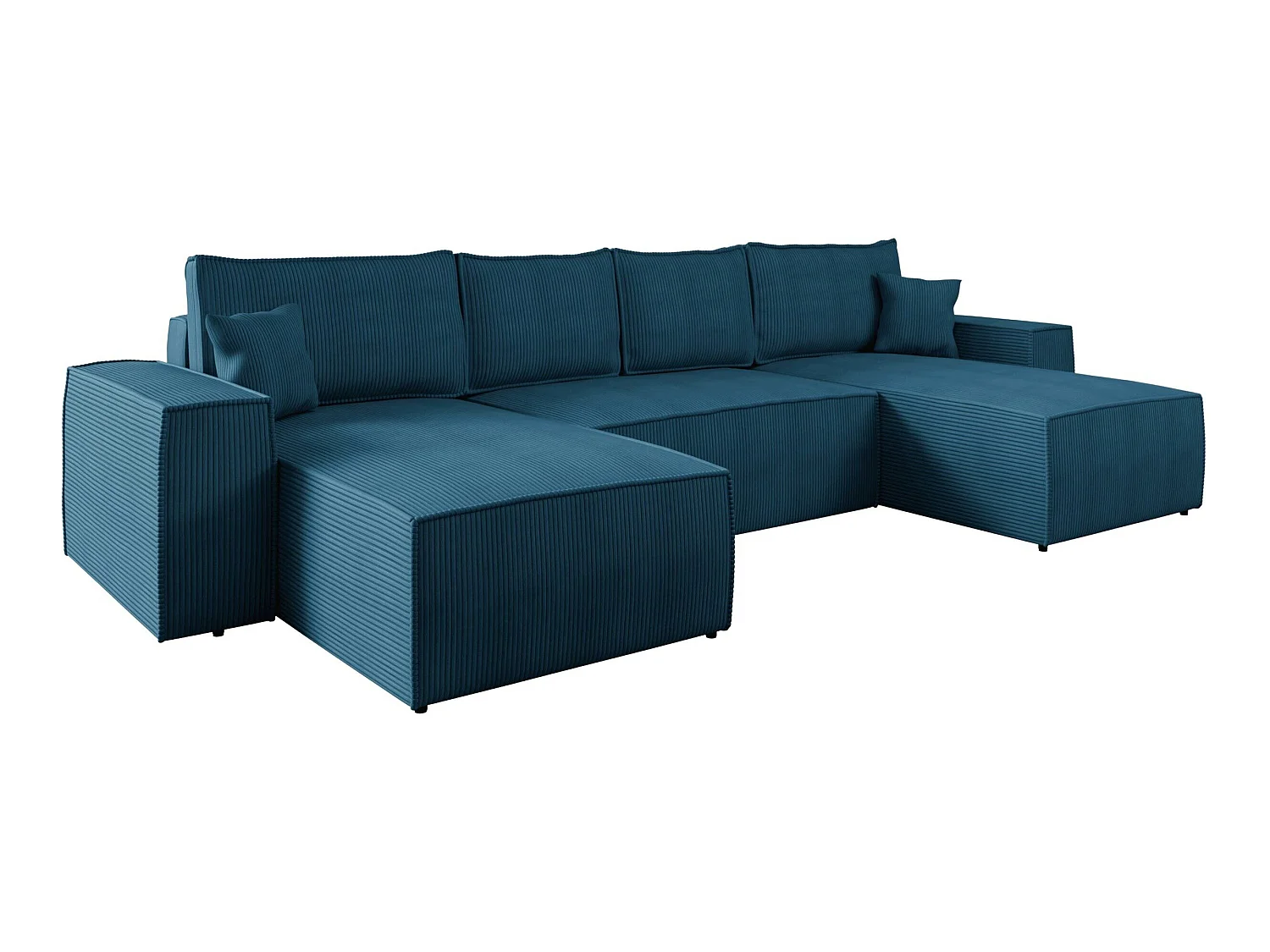 Sofá rinconero Clovis 109, Azul, Función de descanso, Almacenaje