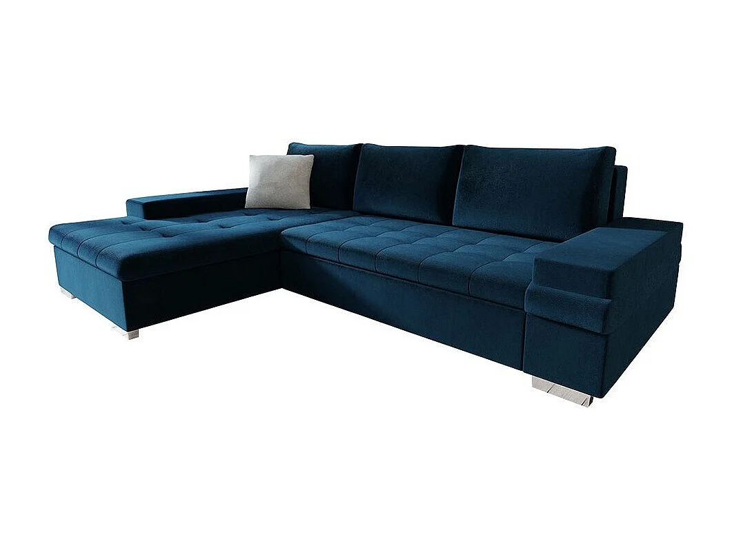 Canapé d'angle Comfivo Olivetum I, Bleu, Disponible, 274x182x83cm
