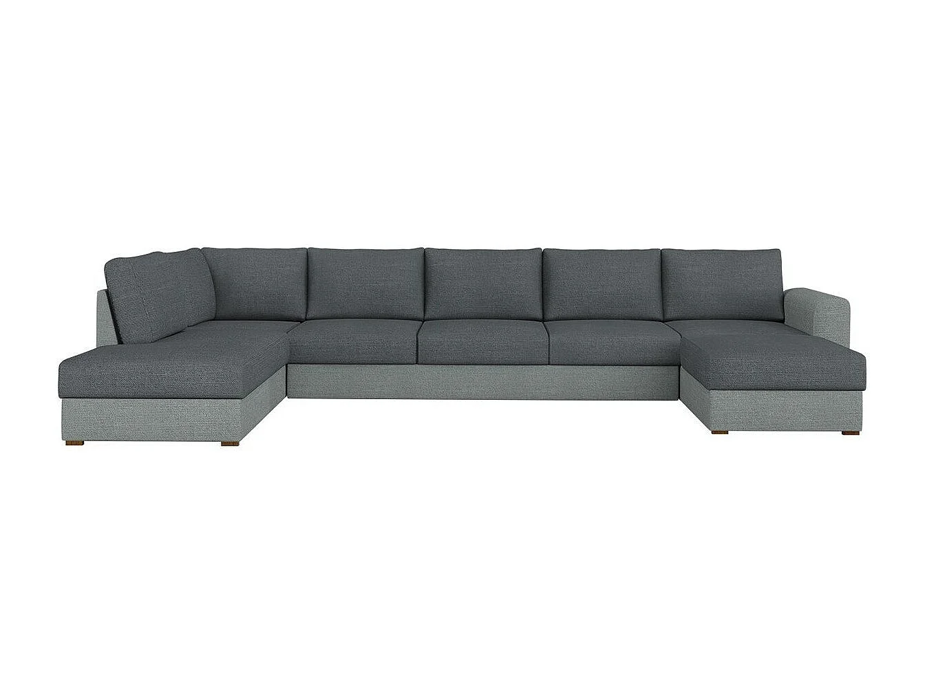 Sofá rinconero Comfivo 191, Gris, Función de descanso, Almacenaje, 370x186x85cm