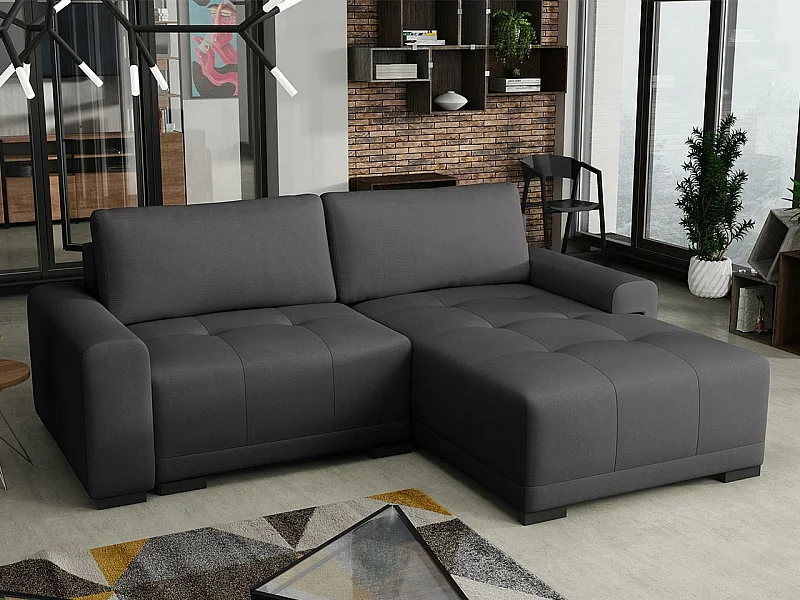 Canapé d&#039;angle Columbus 183, Gris, Disponible, 237x180x75cm