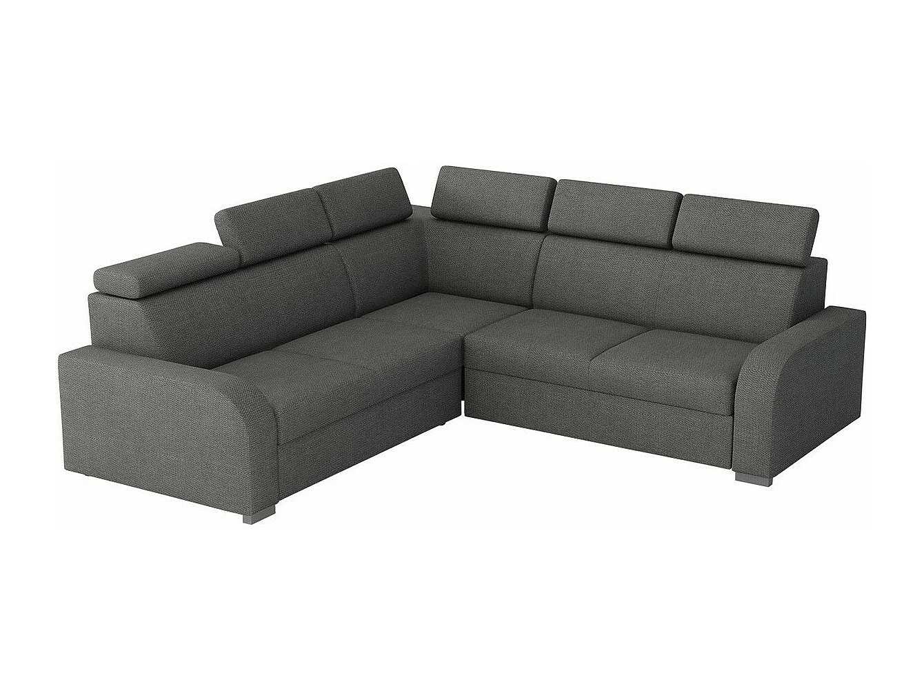 Canapé d'angle Etrcala 101, Gris, Fonction de couchage, Boîte de literie, 250x250x100cm