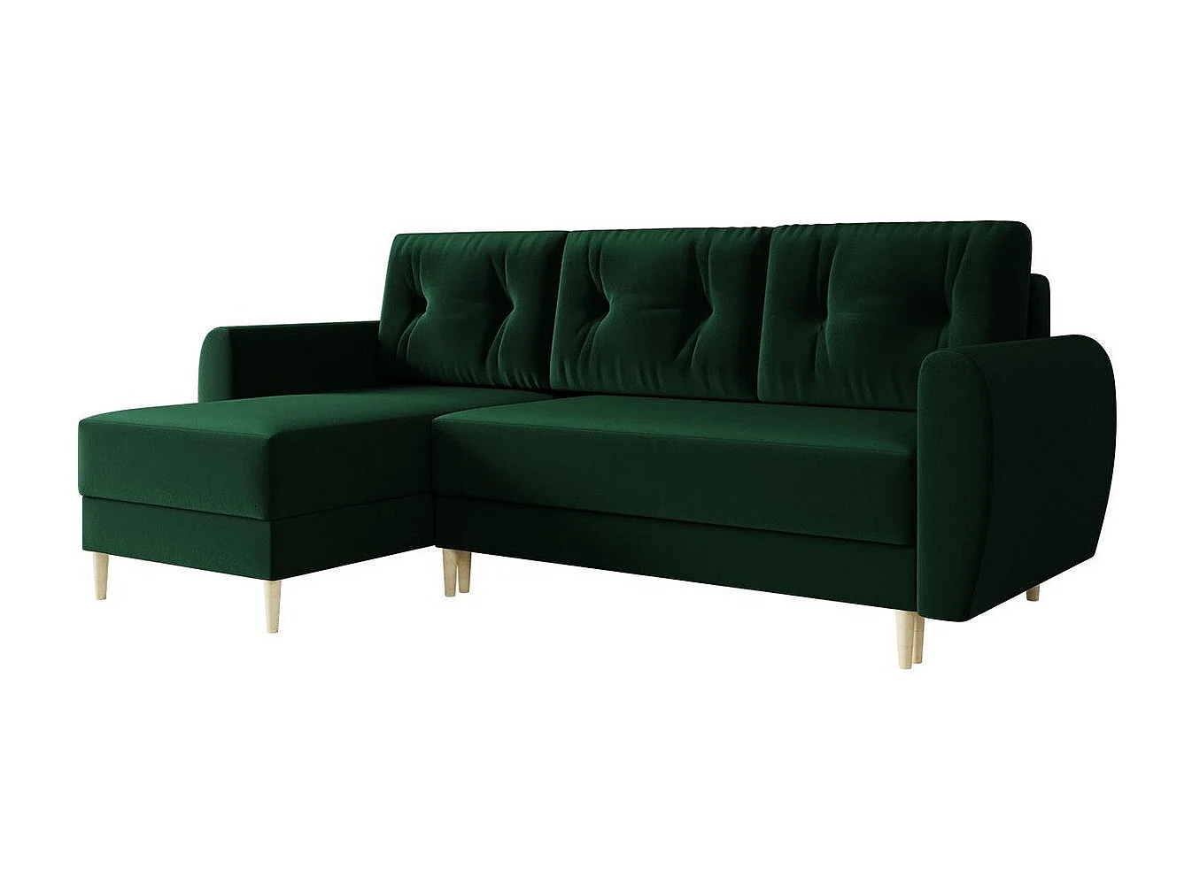 Canapé d'angle Memphis 109, Vert, Disponible, 234x139x95cm