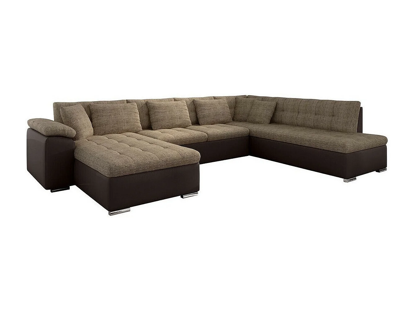 Divano angolare Comfivo 114, Marrone, Con, 348x205x76cm