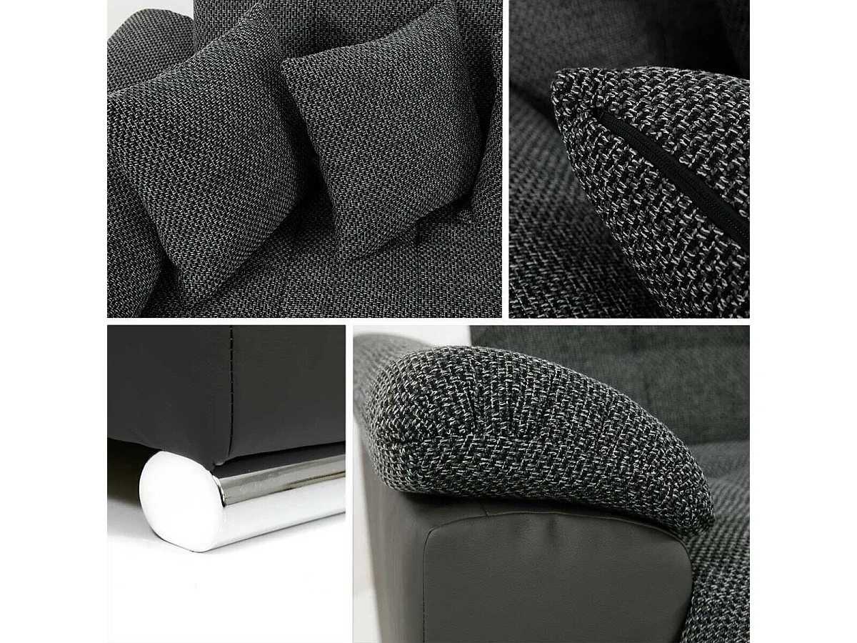 Divano angolare Comfivo 114, Marrone, Con, 348x205x76cm