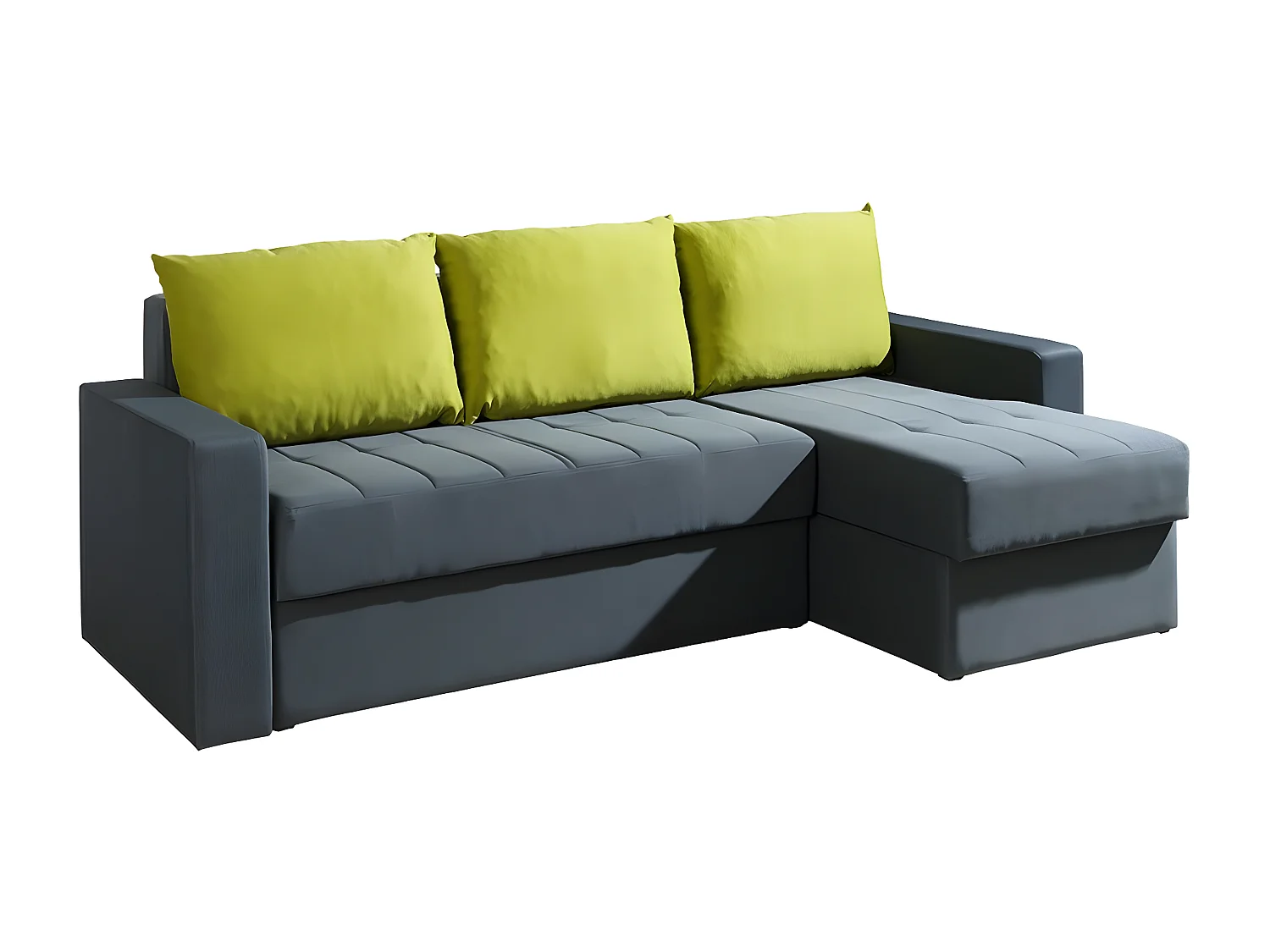 Canapé d'angle Providence 103, Gris, Disponible, 233x140x77cm