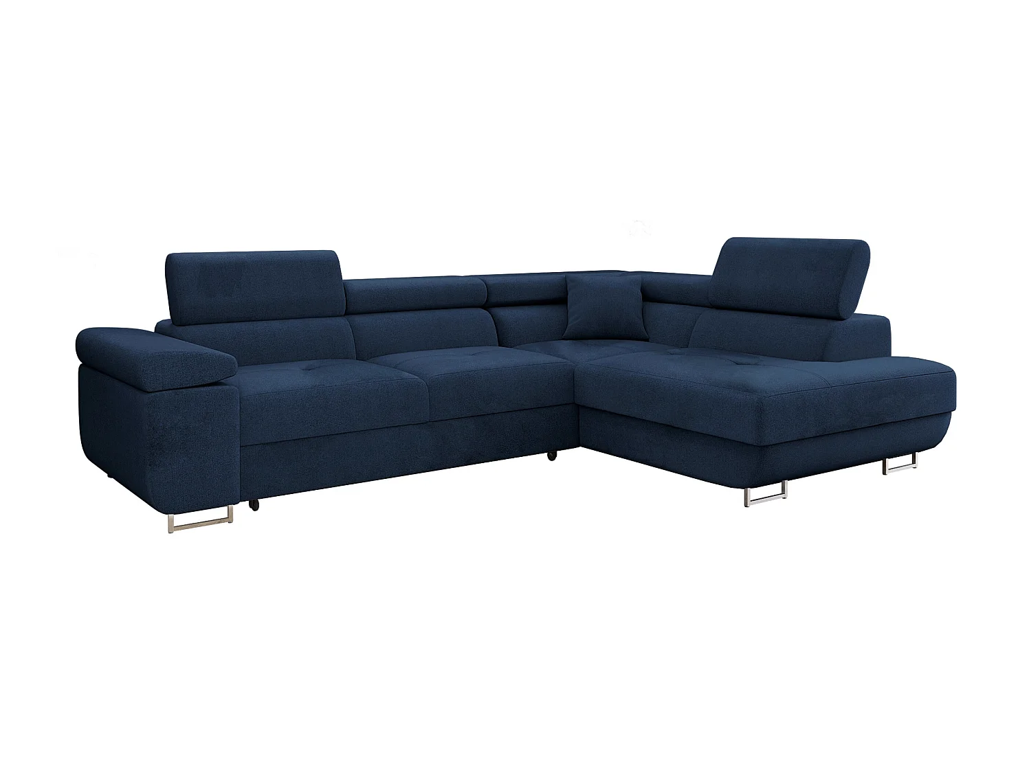 Sofá rinconero Comfivo Vinetum, Azul, Función de descanso, Almacenaje, 274x203x70cm