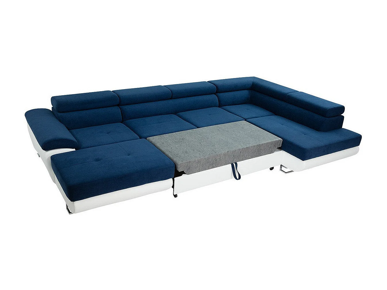 Sofá rinconero Comfivo 138, Gris, Función de descanso, Almacenaje, 345x202x71cm