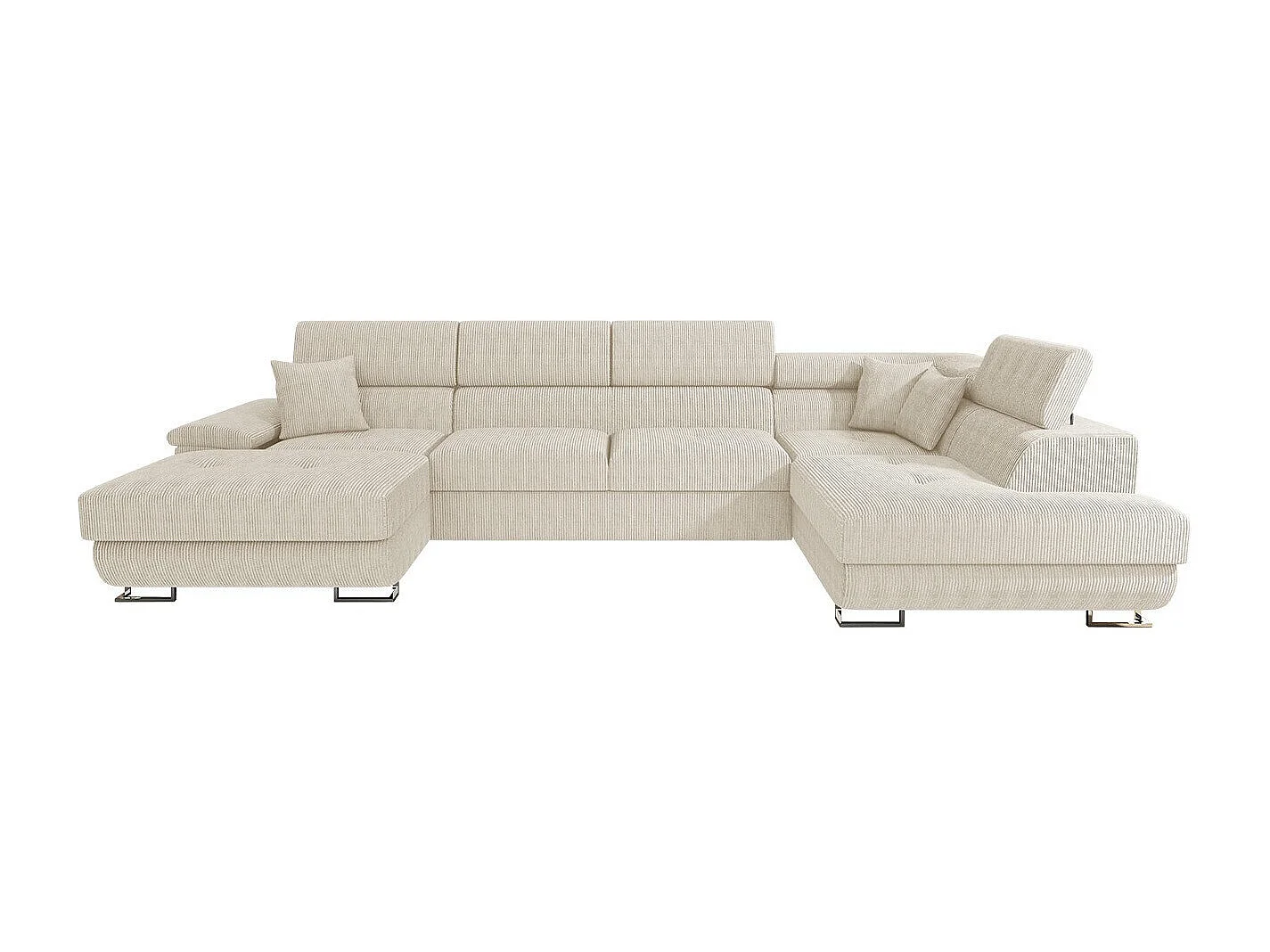 Canapé d'angle Comfivo 138, Brun clair, Disponible, 345x202x71cm