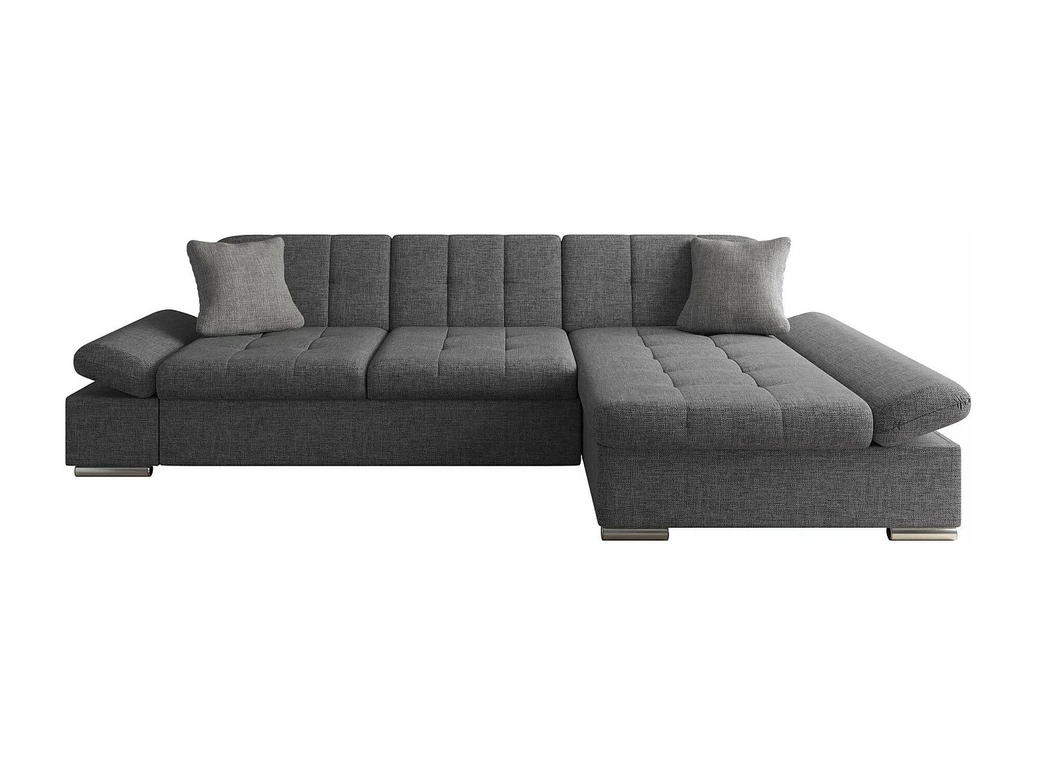 Sofá de canto Comfivo 219, Cinzento, Funcionalidade de dormir