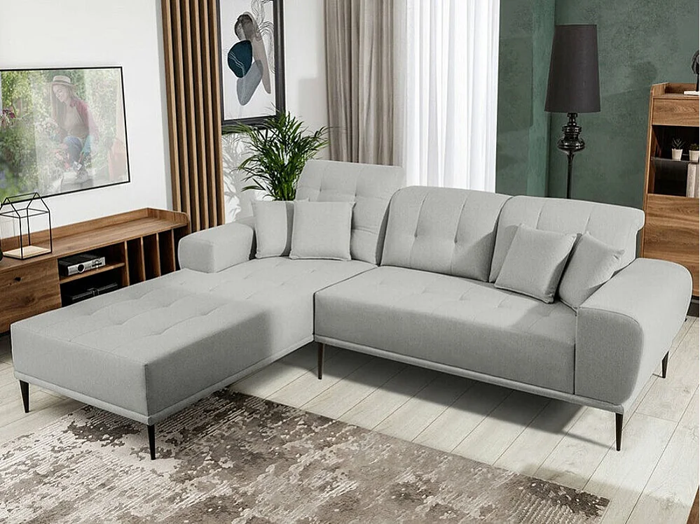 Sofá de canto Providence 153, Cinzento, Funcionalidade de dormir