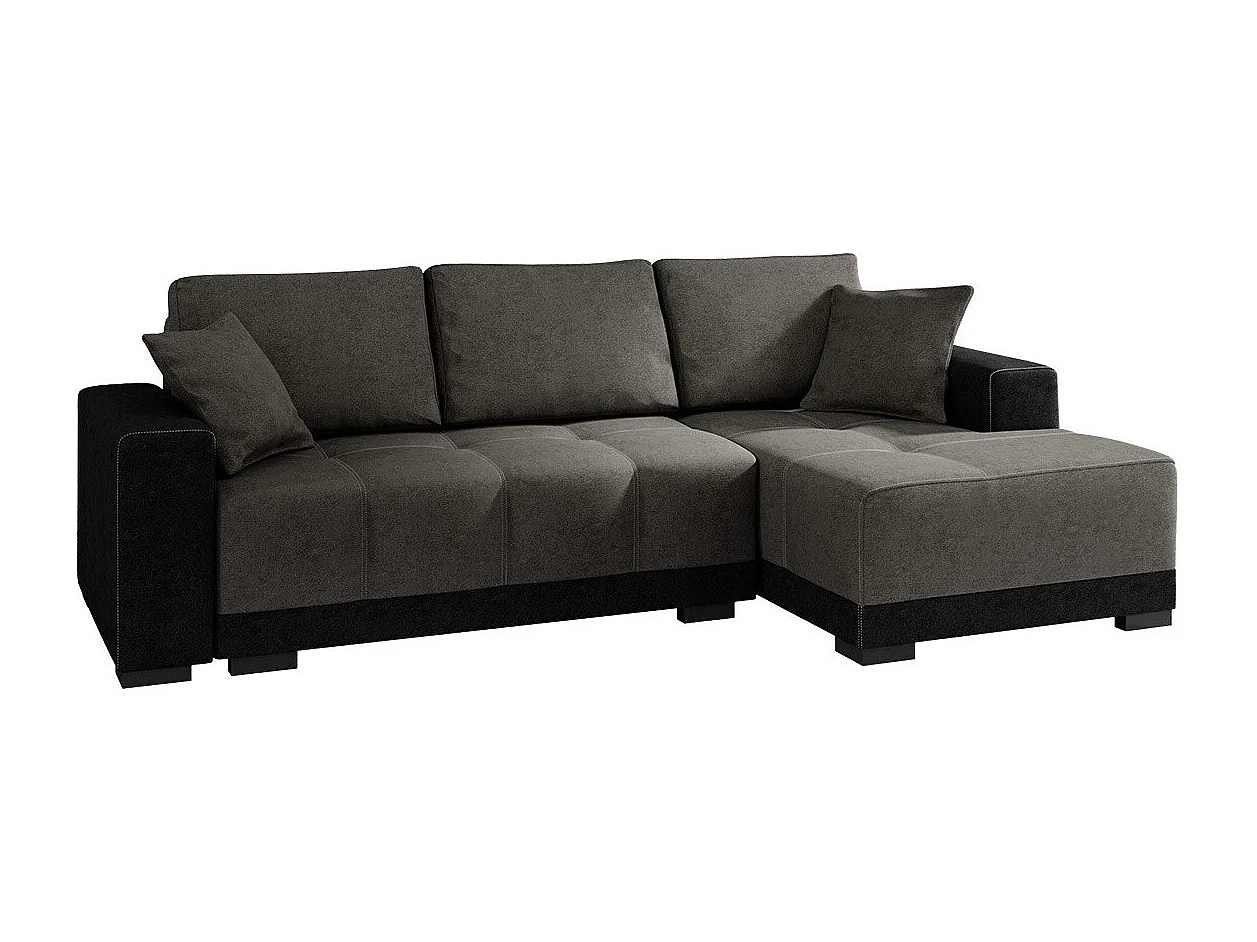 Sofá rinconero Columbus 103, Gris, Función de descanso, Almacenaje, 240x140x85cm