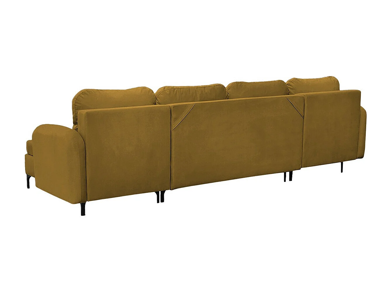 Sofá de canto Torlua 104, Amarelo, Funcionalidade de dormir