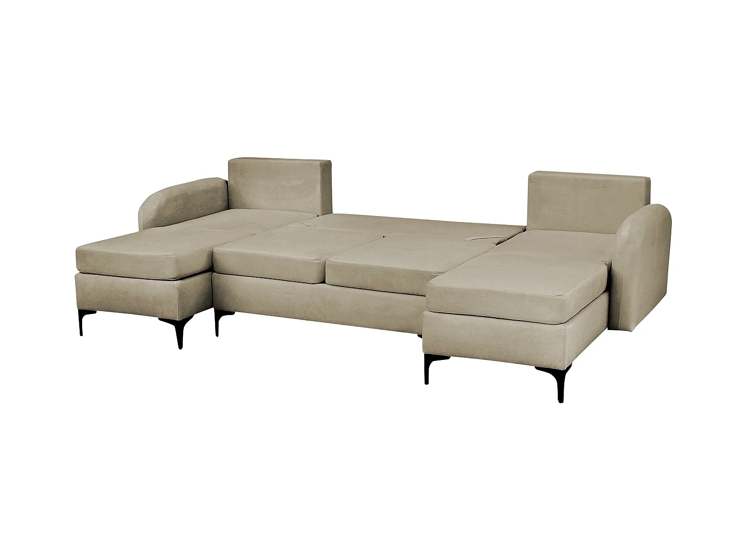 Sofá de canto Torlua 104, Amarelo, Funcionalidade de dormir