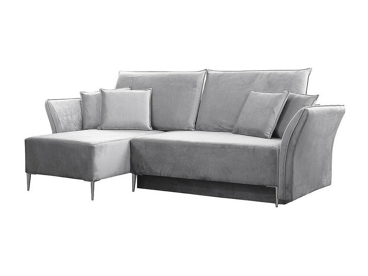 Divano angolare Providence 146, Grigio, Con, 247x142x96cm