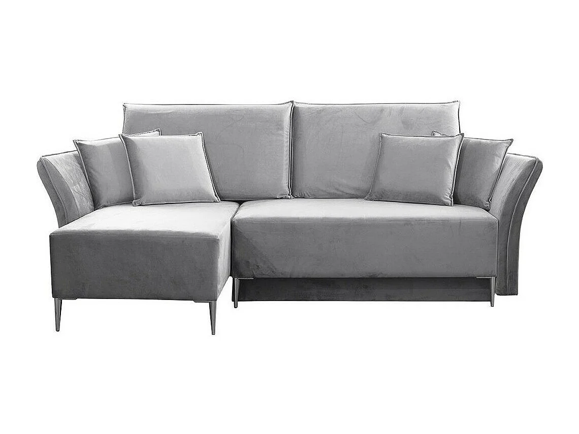 Divano angolare Providence 146, Grigio, Con, 247x142x96cm