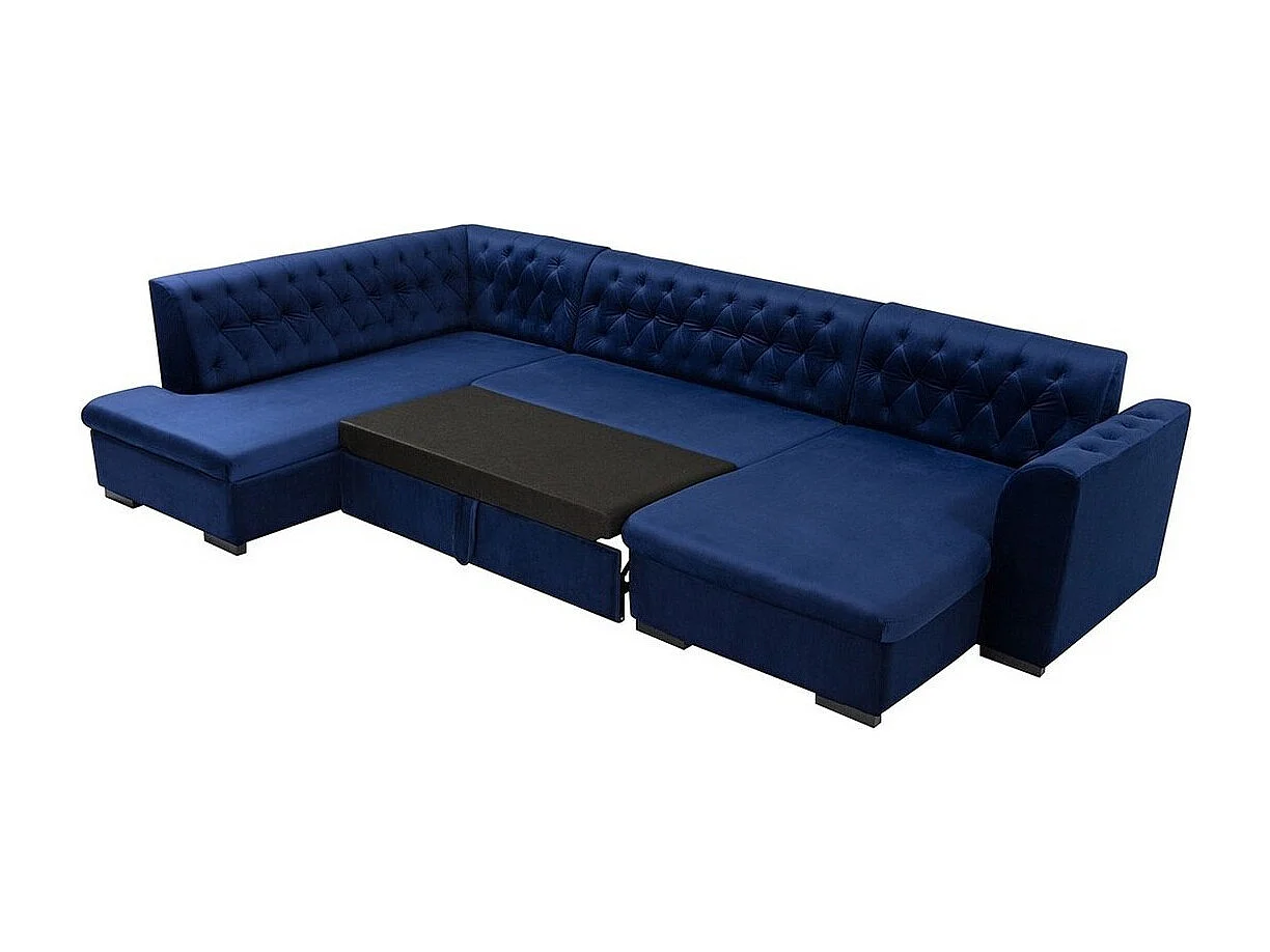 Sofá de canto Comfivo 269, Preto, Funcionalidade de dormir