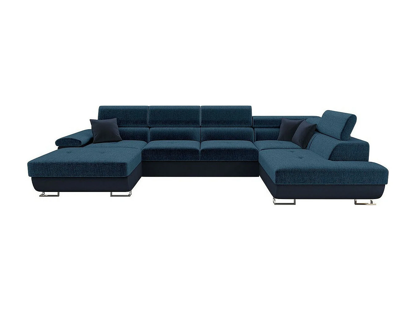Canapé d'angle Comfivo 241, Bleu, Disponible, 345x202x71cm